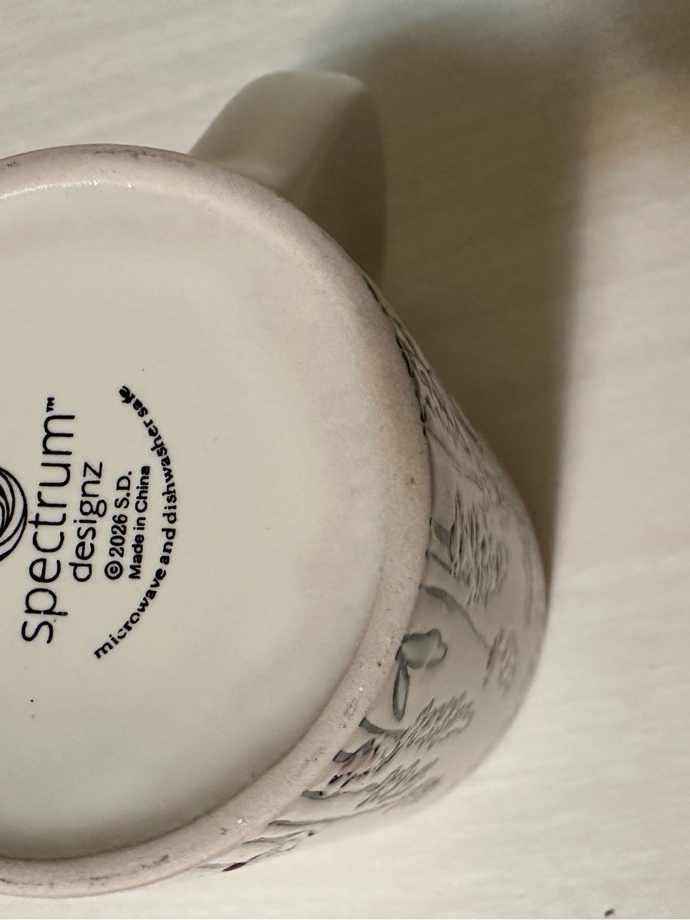 Bee a Blessing Ceramic Mug - White with Lavender Interior - Picture 4 of 4